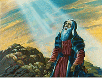 Moses receiving the covenant.